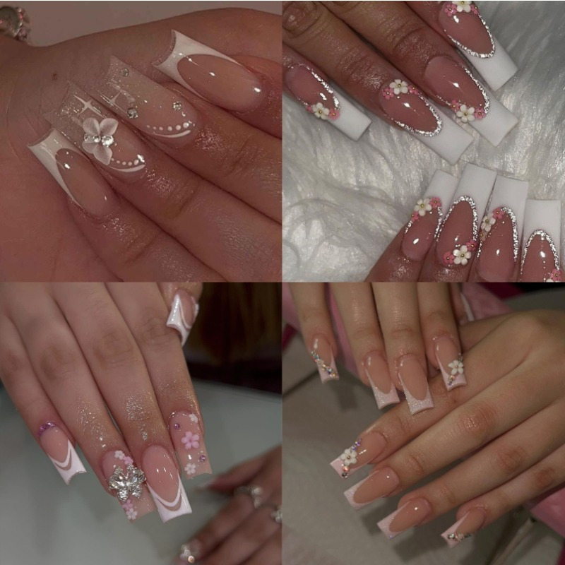 Long Coffin Shape Style Nail Art Decoration - Image 4