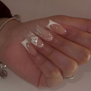 Long Coffin Shape Style Nail Art Decoration - Image 10
