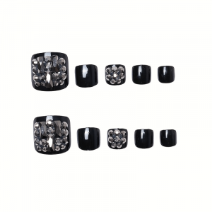 72pcs 3 Boxes Press-On Toe Nails, - Image 6
