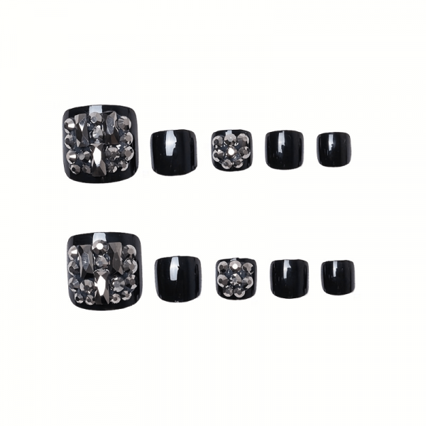72pcs 3 Boxes Press-On Toe Nails, - Image 6
