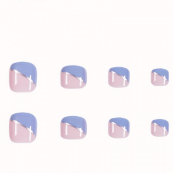 72pcs 3 Boxes Press-On Toe Nails, - Image 8