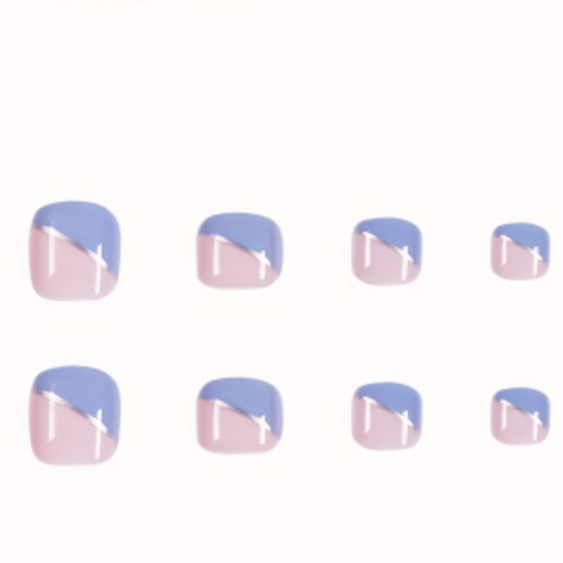 72pcs 3 Boxes Press-On Toe Nails, - Image 8