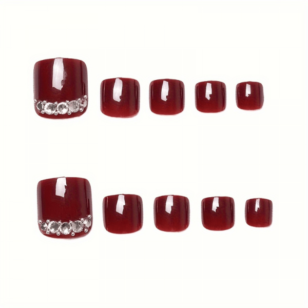 72pcs 3 Boxes Press-On Toe Nails, - Image 7