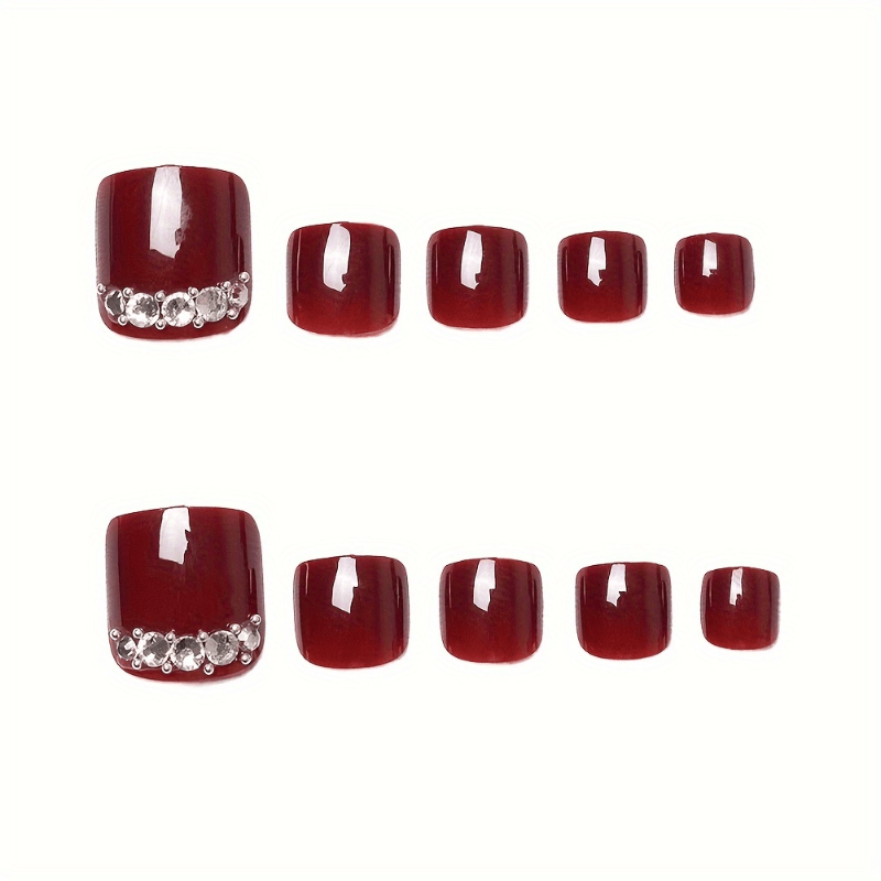 72pcs 3 Boxes Press-On Toe Nails, - Image 7