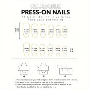 Short Square Press on Nails French Tip - Image 5