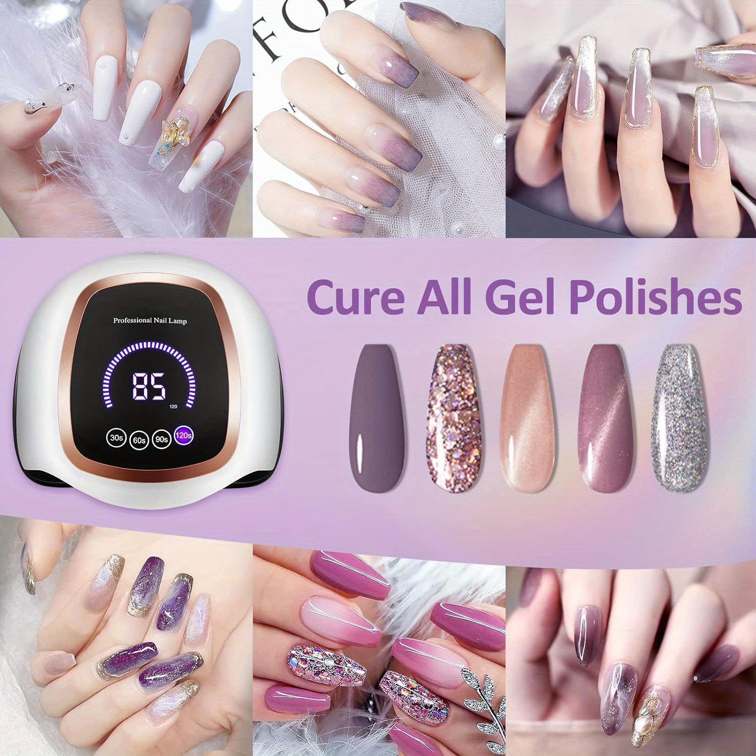 Professional LED UV Lamp for Gel Polish Curing Nail Dryer - Image 3