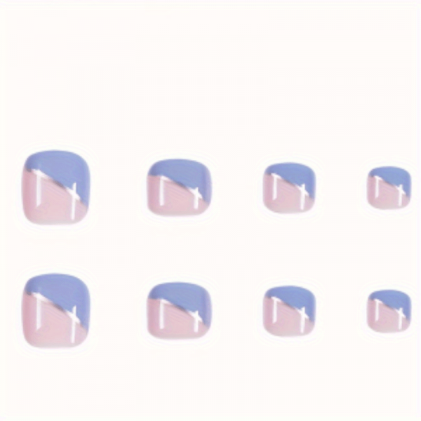Square acrylic toenail design - Image 9