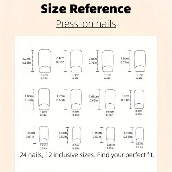 Medium Length Square - Press On Nails - Image 4