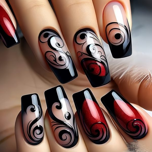 96pcs 4 Set Valentine's Day Luminous Nail Set - Image 7