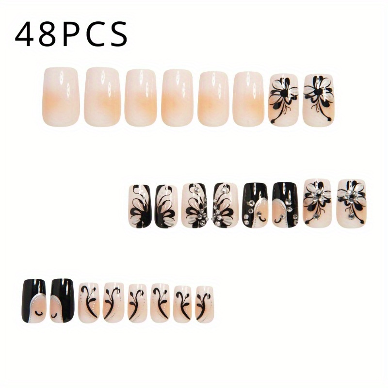Square Shape French | Press On Nails - Image 3