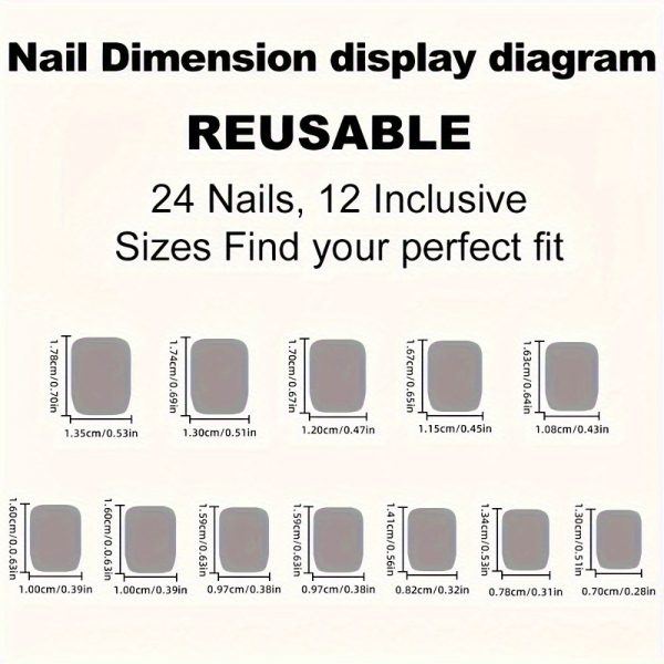 Short Square Shape - Press On Nails - Image 4