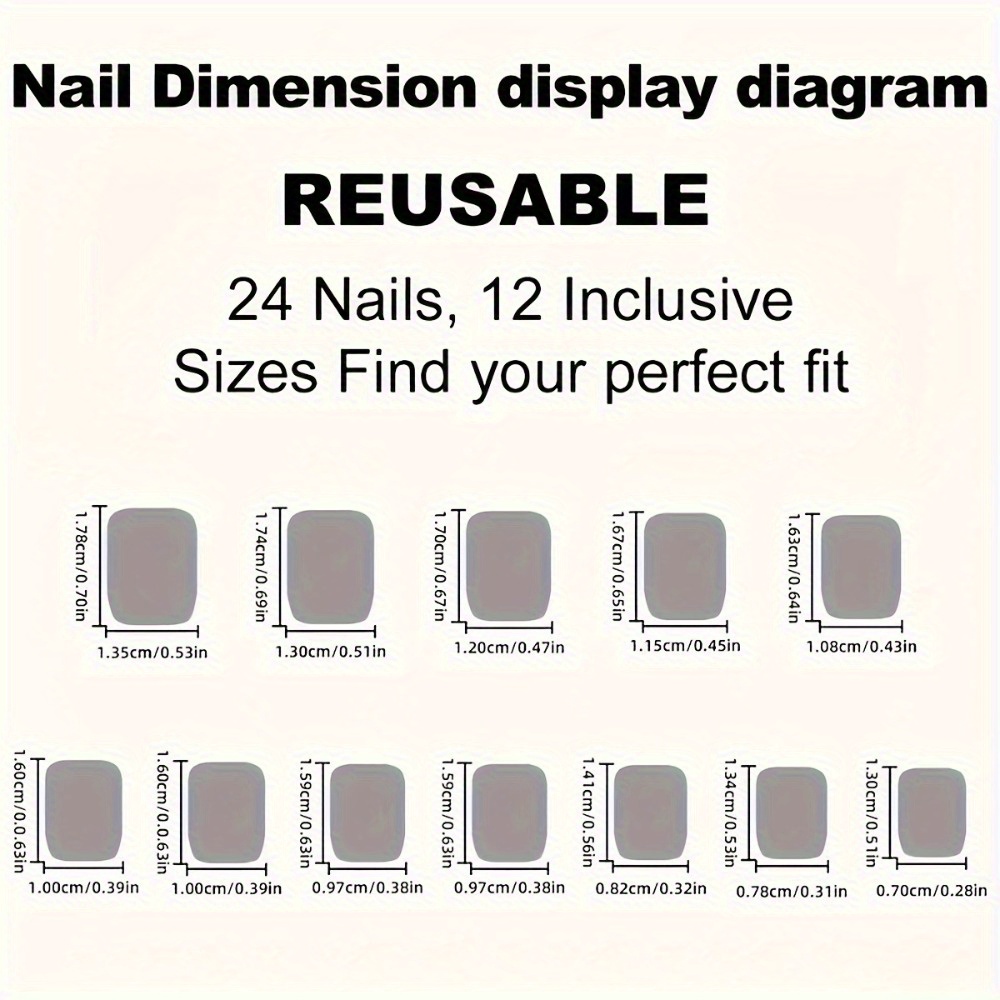 Short Square Shape - Press On Nails - Image 4