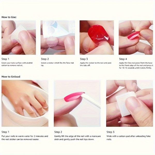Short Square Shape - Press On Nails - Image 5