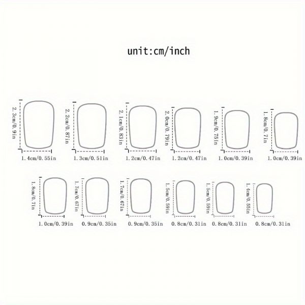 Square Shape French | Press On Nails - Image 4