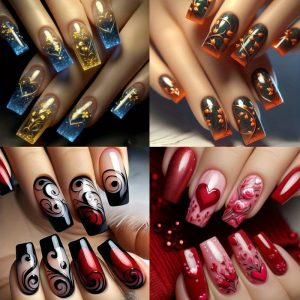 96pcs 4 Set Valentine's Day Luminous Nail Set - Image 6