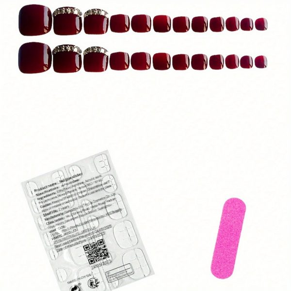 48pcs Short Square Simple Marble - Image 2