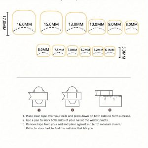 48pcs Short Square Simple Marble - Image 3