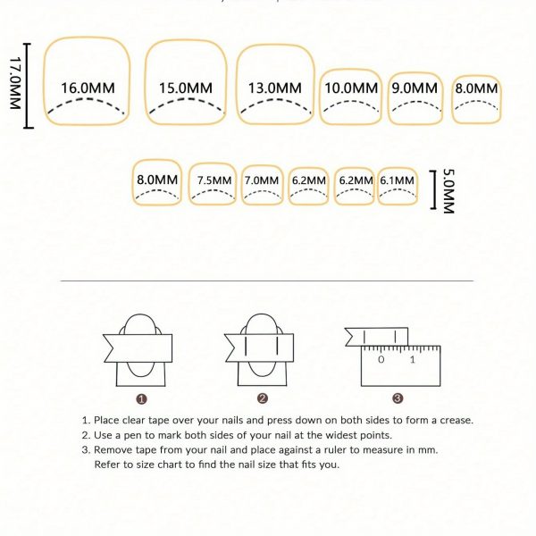 48pcs Short Square Simple Marble - Image 3