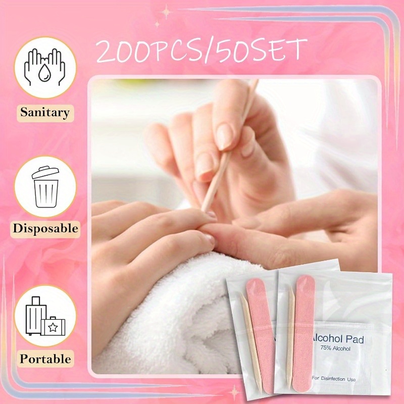 50 Set Disposable Press on Nail Tool Kit - Image 4