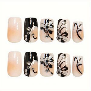 Square Shape French | Press On Nails - Image 5