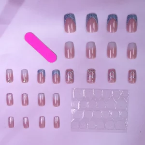 Medium Pink Glitter Sweet and Cute Press-On Nails - Image 2