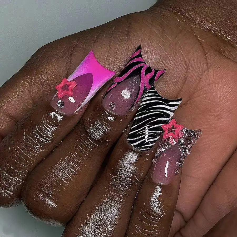 Diamond Duckbill Acrylic Press on Nails - Image 19