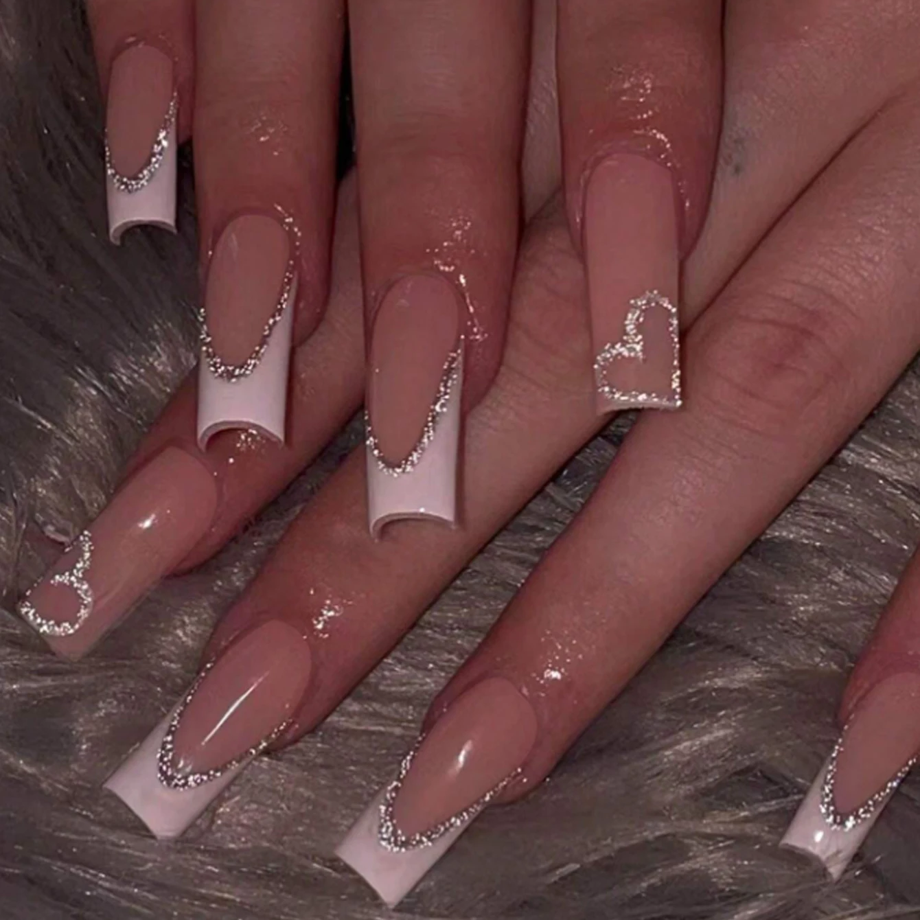 Medium Pink Glitter Sweet and Cute Press-On Nails - Image 11