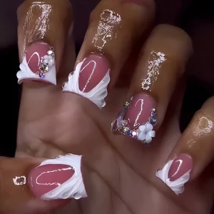 Diamond Duckbill Acrylic Press on Nails - Image 1