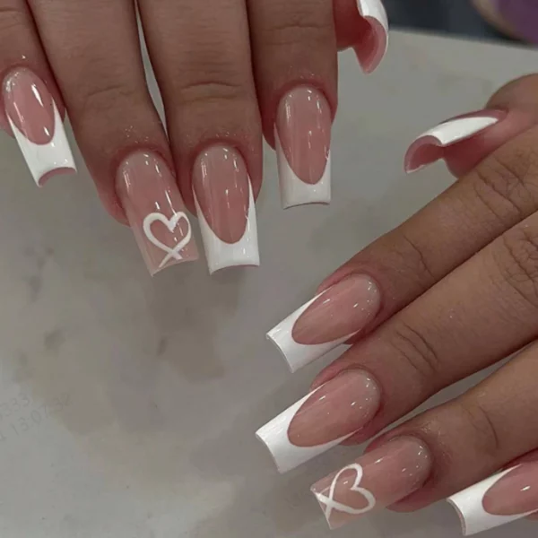 Medium Pink Glitter Sweet and Cute Press-On Nails - Image 8