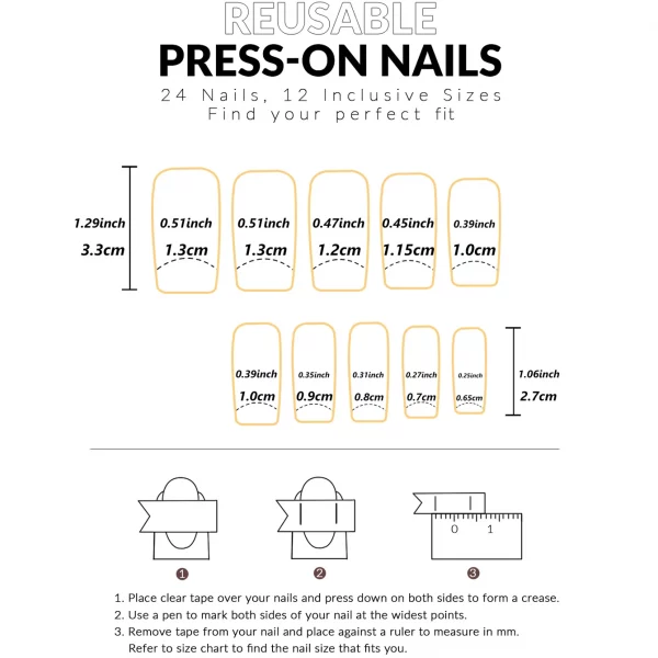Christmas Long Square Nails, Snowflake Striped Gingerbread - Image 3