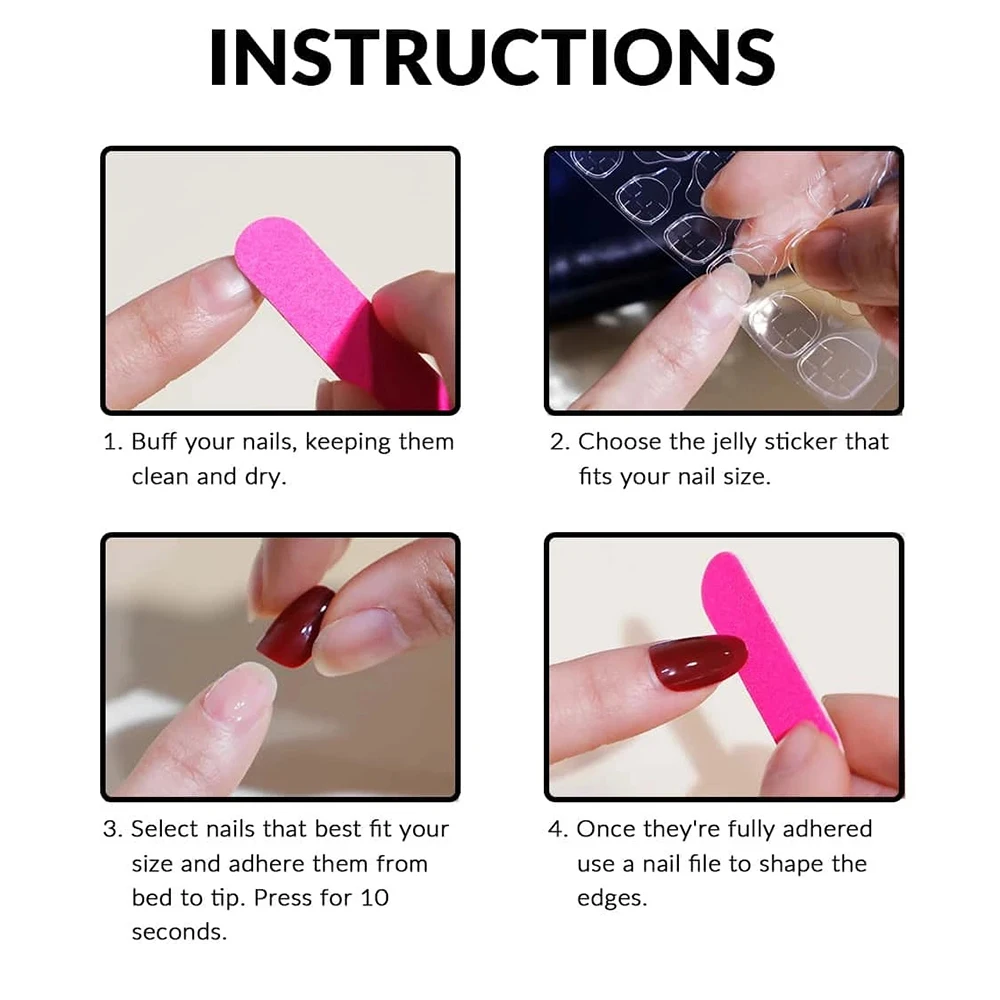 Medium Pink Glitter Sweet and Cute Press-On Nails - Image 4