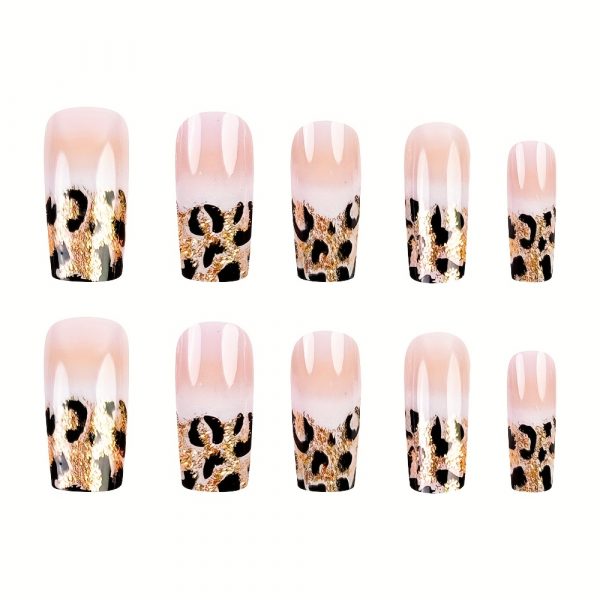 Middle Length Leopard Color block Polka Dot Design - Image 6