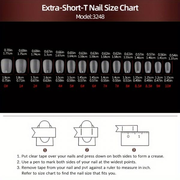 Short Coffin Press-On Nails Pink And White French Style - Image 5