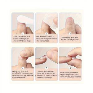 24pcs White V-Shape French Tip Press-On Fake - Image 5