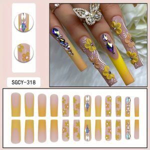 Super Long Square Press-On Nails Set - Image 7