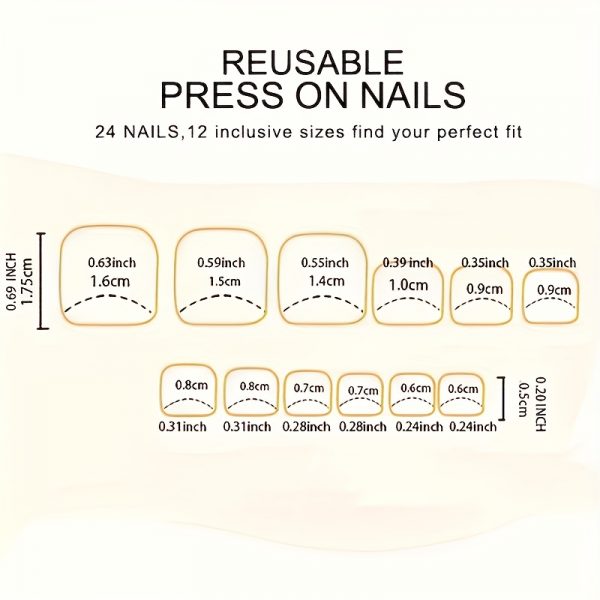 Hand And Foot Suit Press On Nails White French - Image 5