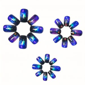 Halloween Press-On Nails Spooky Tree House, Bats, - Image 5