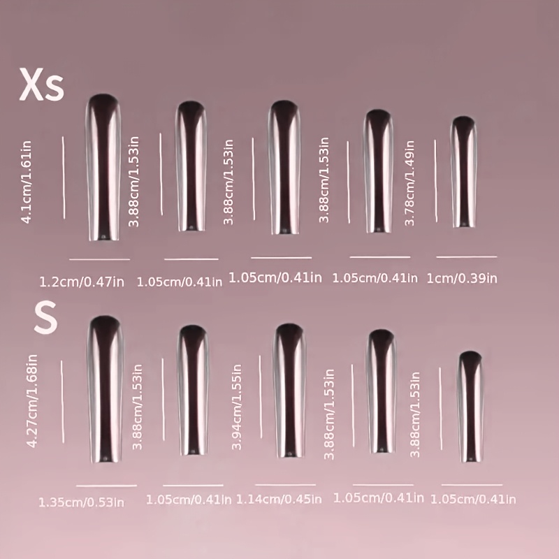 Handmade Champagne Golden Rhinestone Extra-Long Press-On Nails - Image 9