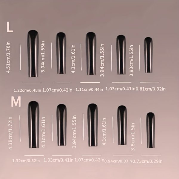 Handmade Champagne Golden Rhinestone Extra-Long Press-On Nails - Image 4