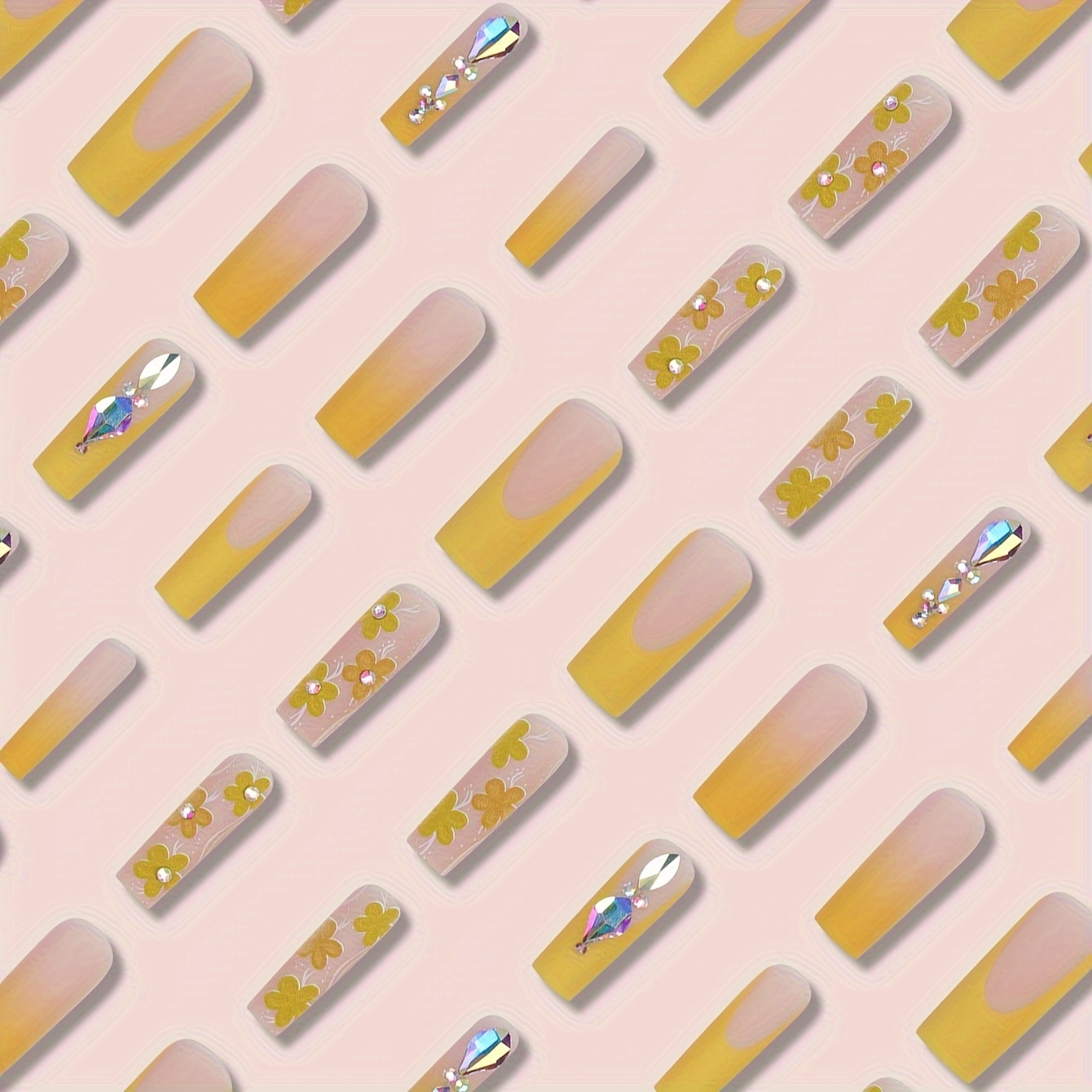 Super Long Square Press-On Nails Set - Image 4