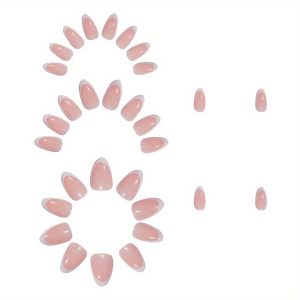 Short Almond French Style Press-On Nails - Image 2