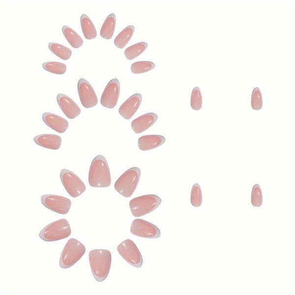 Short Almond French Style Press-On Nails - Image 2