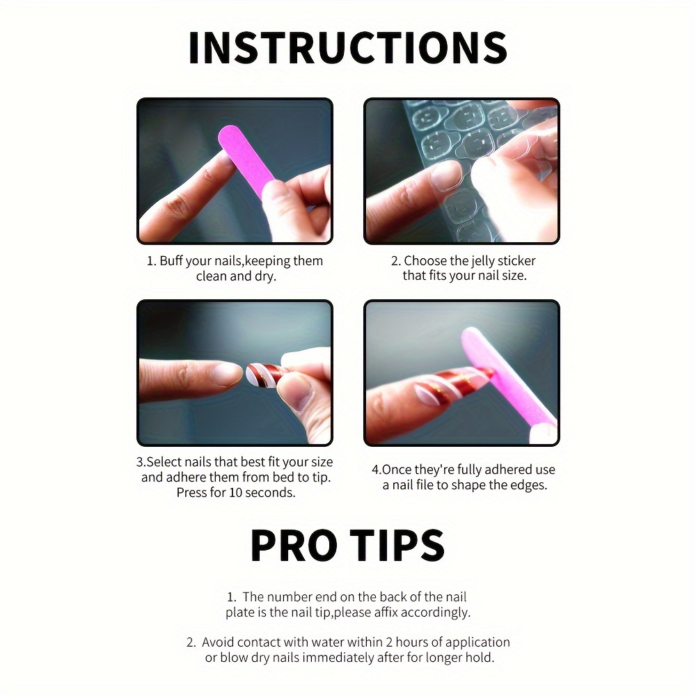 Short Almond French Style Press-On Nails - Image 5