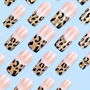Middle Length Leopard Color block Polka Dot Design - Image 3