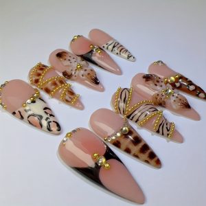 Golden-plated Little Flower with And Leopard 3D - Image 9