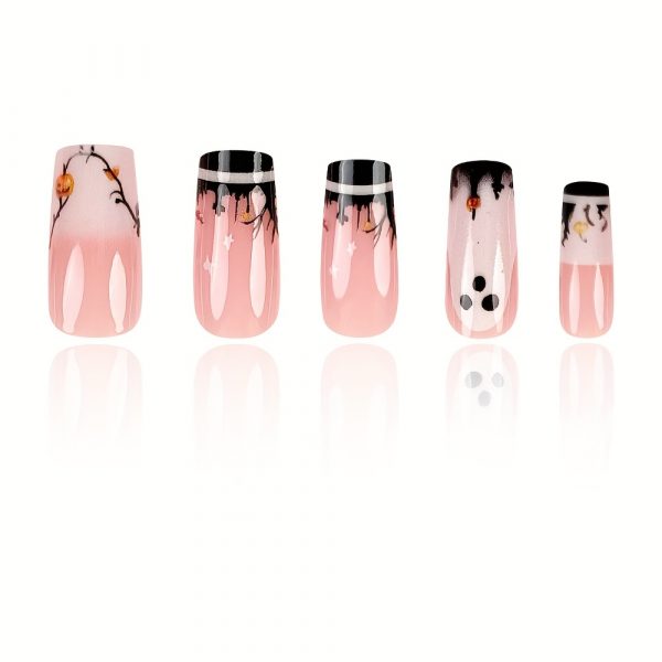 Press-On Nails with Smiling Face Halloween - Image 5