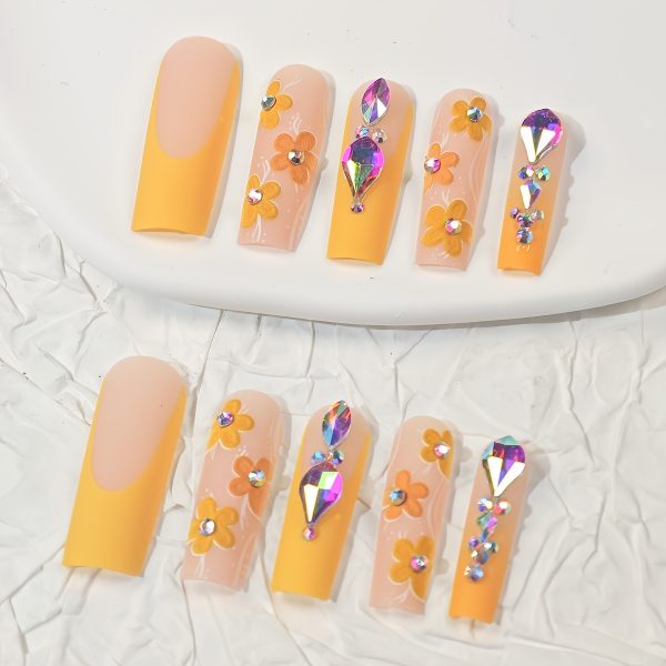 Super Long Square Press-On Nails Set - Image 6
