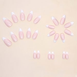 Hand And Foot Suit Press On Nails White French - Image 3