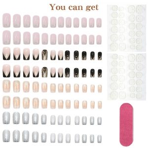 Medium-Length Golden And Silvery Glitter Gradients - Image 6