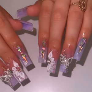 4 Set Nail Tips Design Square Shape
